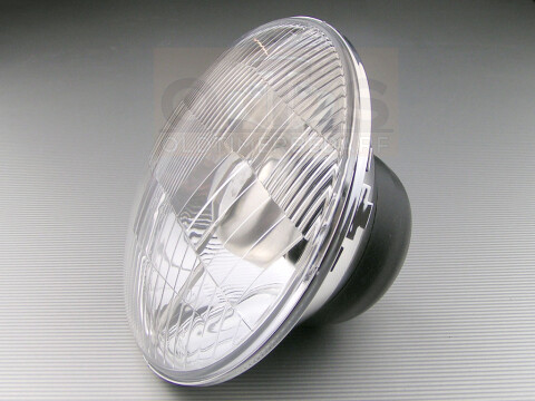 LED-Scheinwerfer 5-3/4, Pearl, schwarzmatt, Befestigung M8 seitlich, Glas Ø=145mm, E-geprüft
